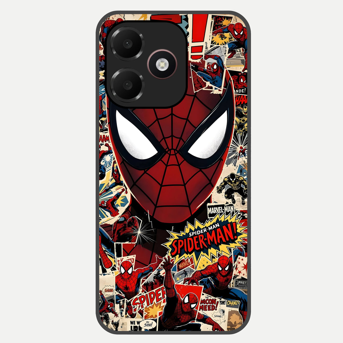  Aesthetic Wonder Spider Glass Case For Oppo A6C 5G back cover – full design glossy printed glass finish