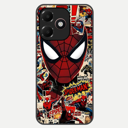  Aesthetic Wonder Spider Glass Case For Oppo A6C 5G back cover – full design glossy printed glass finish