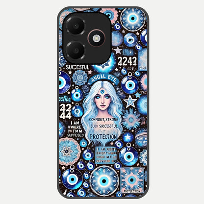  Angel Aura Shield Glass Case For Oppo A6C 5G back cover – full design glossy printed glass finish