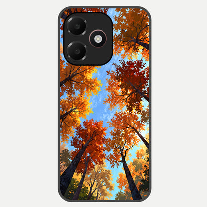  Autumn Sky Rise Glass Case For Oppo A6C 5G back cover – full design glossy printed glass finish