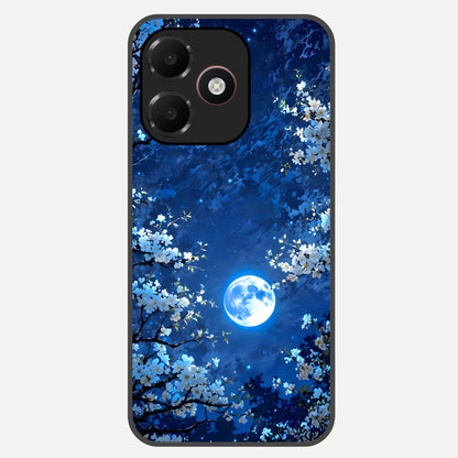  Blossom Moonlight Sky Glass Case For Oppo A6C 5G back cover – full design glossy printed glass finish
