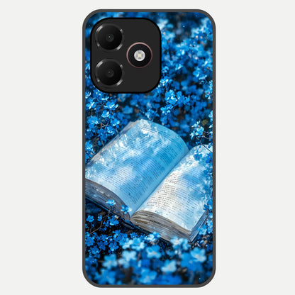  Blue Bloom Tales Glass Case For Oppo A6C 5G back cover – full design glossy printed glass finish