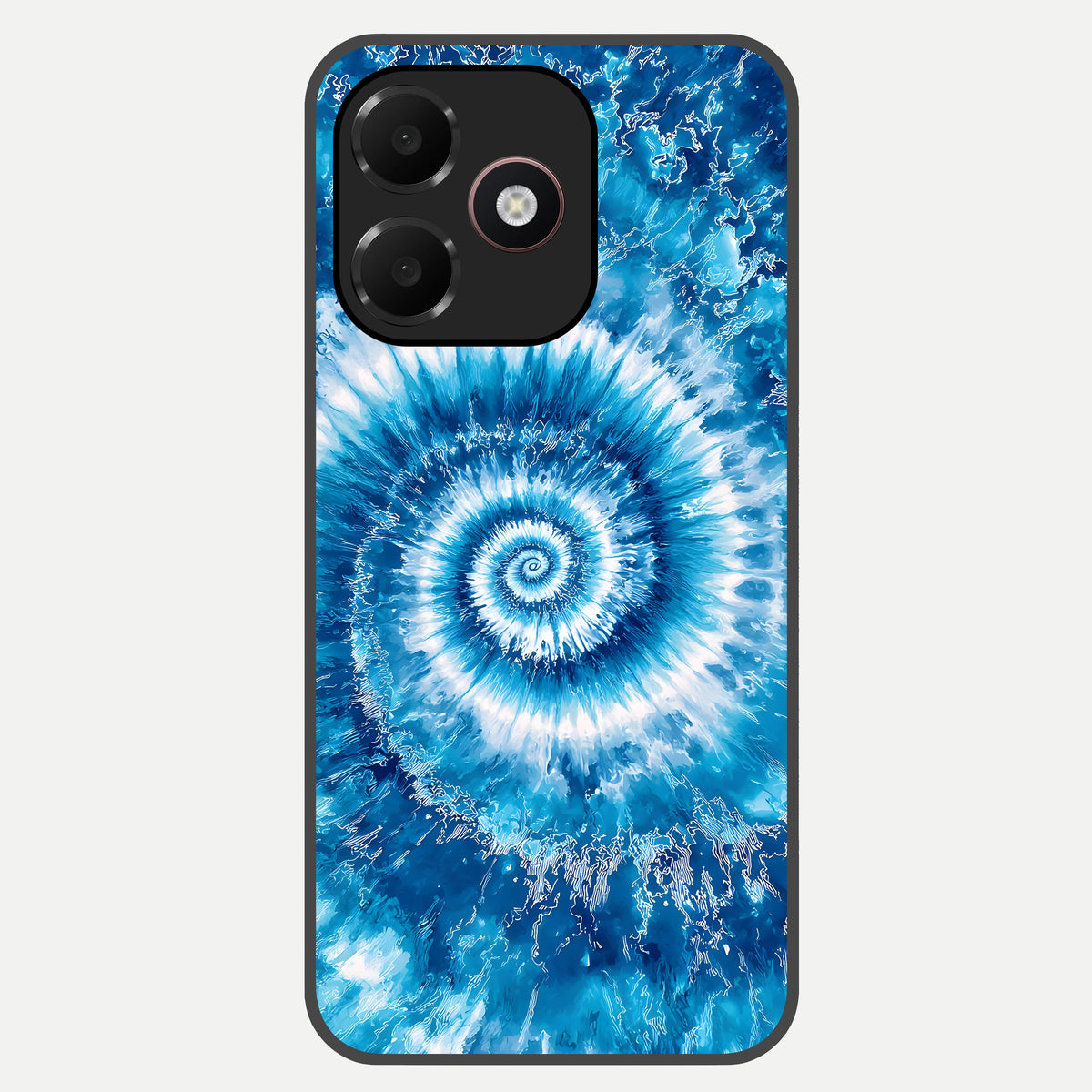  Blue Galaxy Wave Glass Case For Oppo A6C 5G back cover – full design glossy printed glass finish
