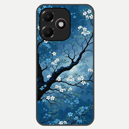  Blue Tree Serenity Glass Case For Oppo A6C 5G back cover – full design glossy printed glass finish