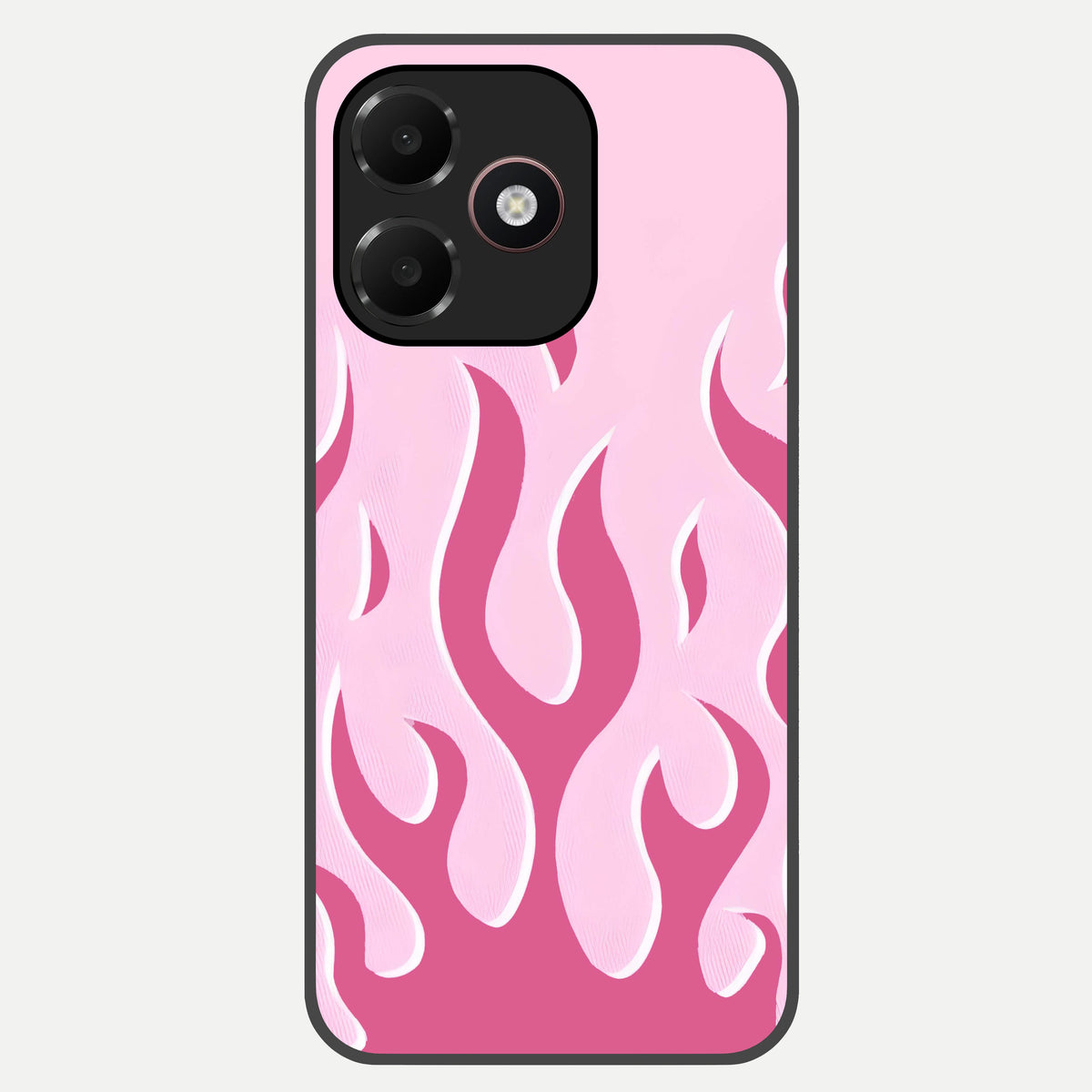  Blush Flame Energy Glass Case For Oppo A6C 5G back cover – full design glossy printed glass finish