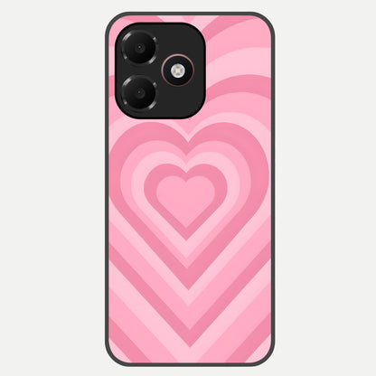  Blush Heart Waves Glass Case For Oppo A6C 5G back cover – full design glossy printed glass finish