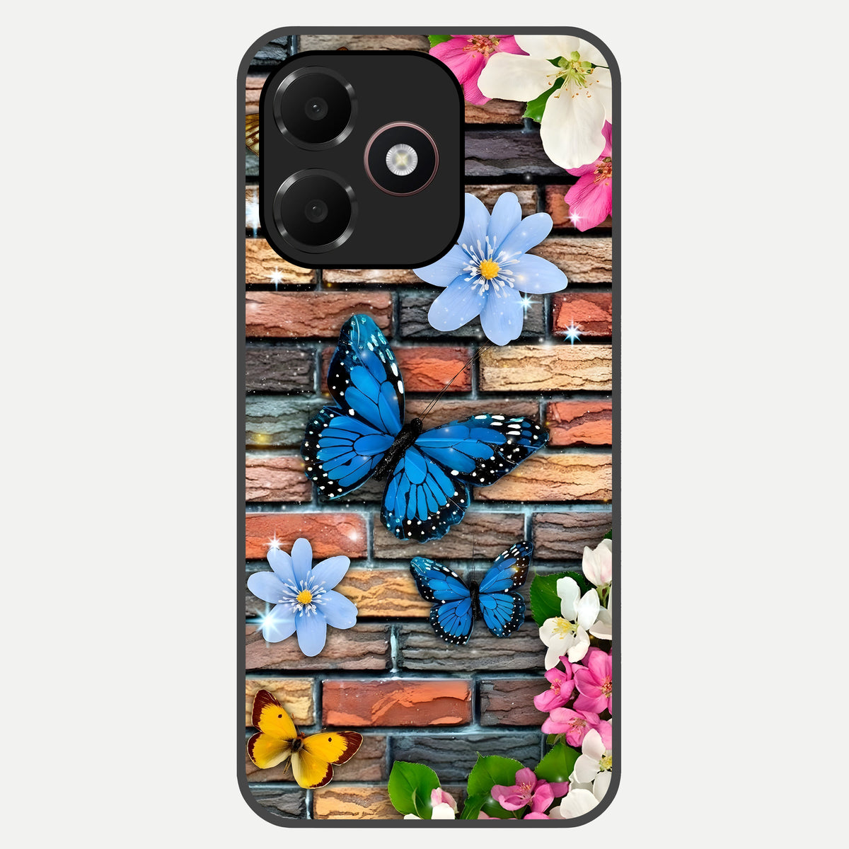  Brick Bloom Flight Glass Case For Oppo A6C 5G back cover – full design glossy printed glass finish