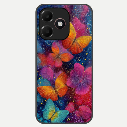  Butterfly Dream Mist Glass Case For Oppo A6C 5G back cover – full design glossy printed glass finish