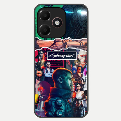  CYBERPUNK Legacy Glass Case For Oppo A6C 5G back cover – full design glossy printed glass finish