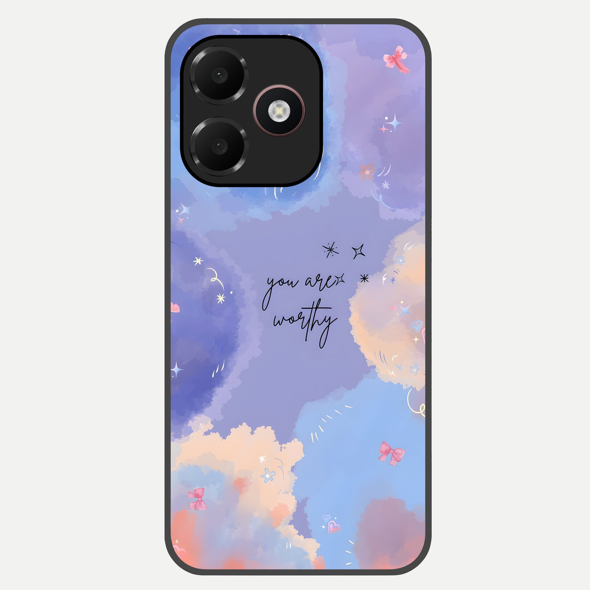  Celestial Cloud Magic Glass Case For Oppo A6C 5G back cover – full design glossy printed glass finish