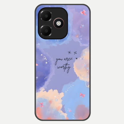  Celestial Cloud Magic Glass Case For Oppo A6C 5G back cover – full design glossy printed glass finish