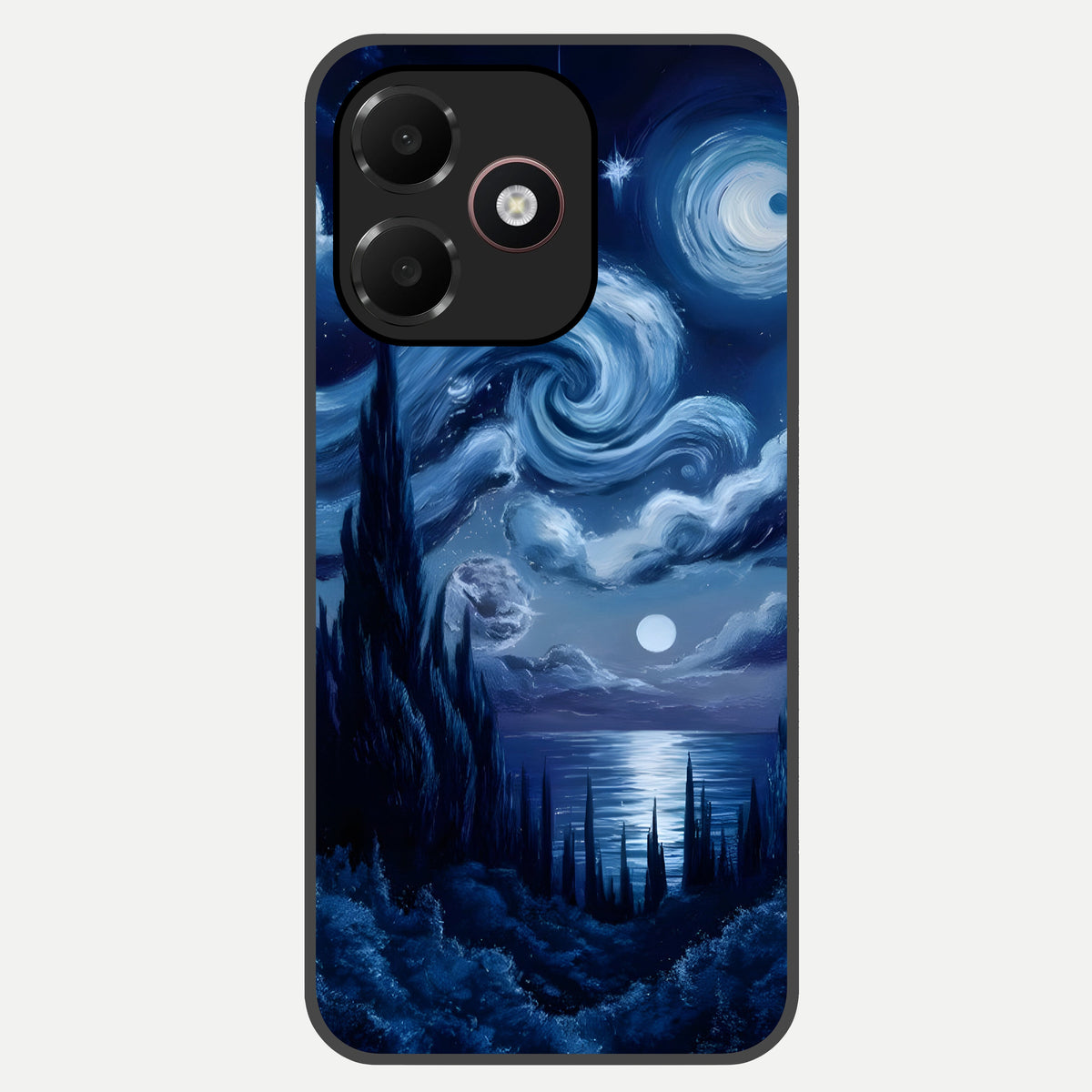  Celestial Dream Van Gogh Glass Case For Oppo A6C 5G back cover – full design glossy printed glass finish