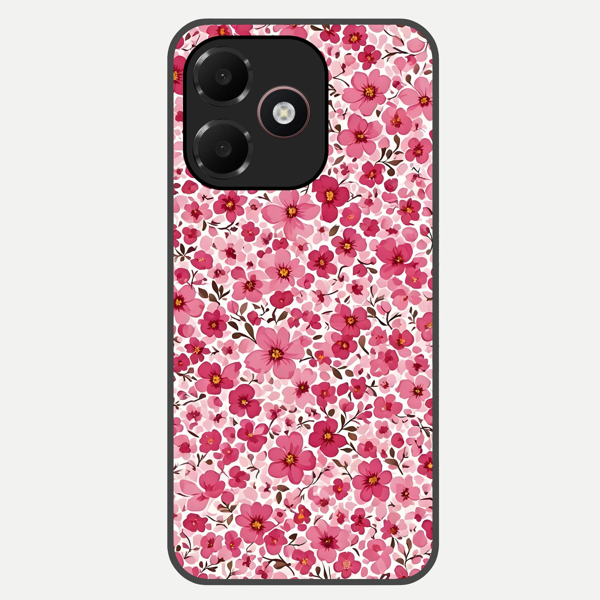  Cherry Blossom Charm Glass Case For Oppo A6C 5G back cover – full design glossy printed glass finish