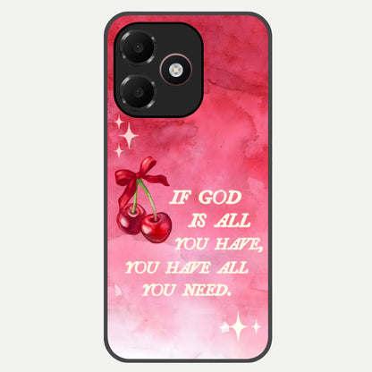  Cherry Quote Glass Case For Oppo A6C 5G back cover – full design glossy printed glass finish
