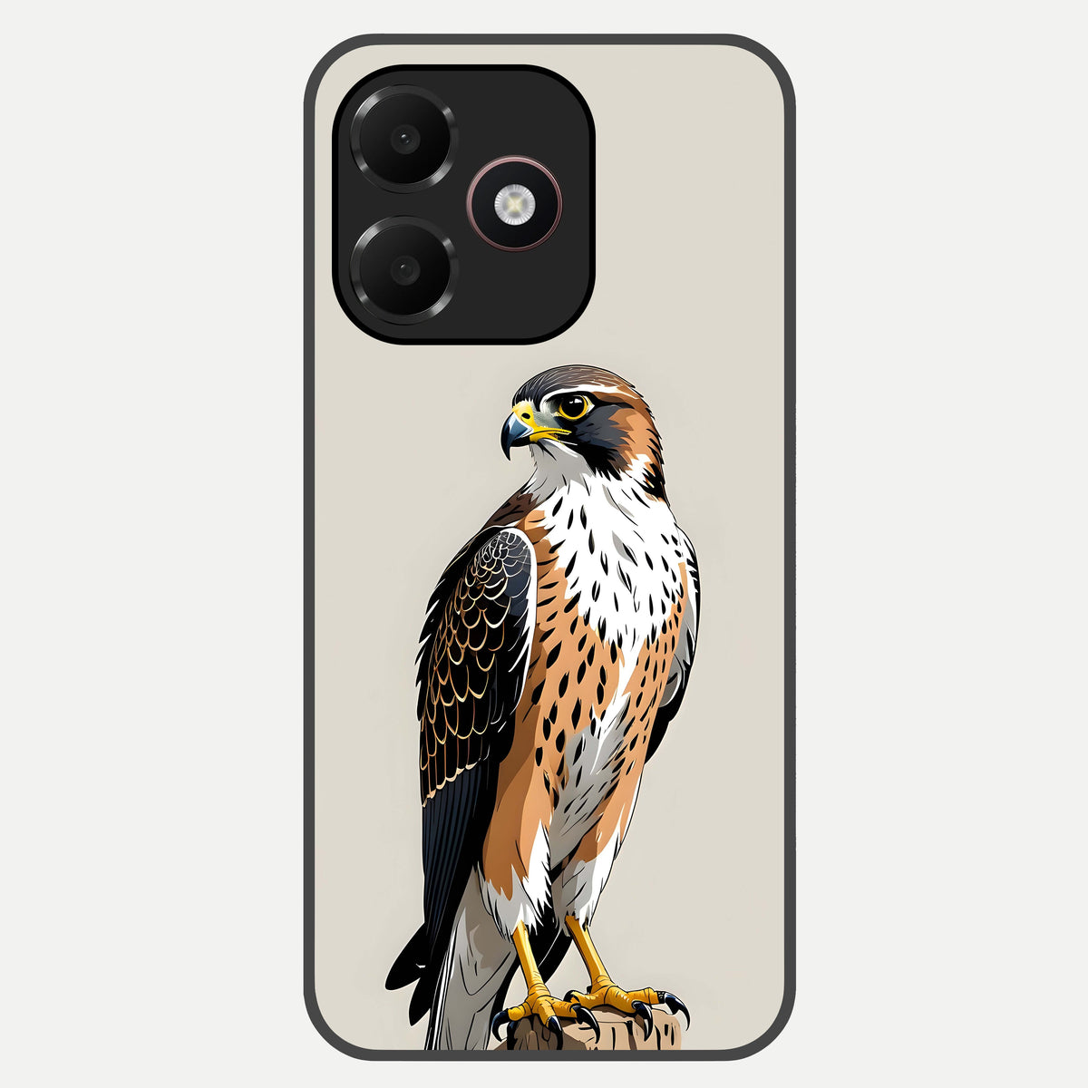  Clever Eagle Glass Case For Oppo A6C 5G back cover – full design glossy printed glass finish