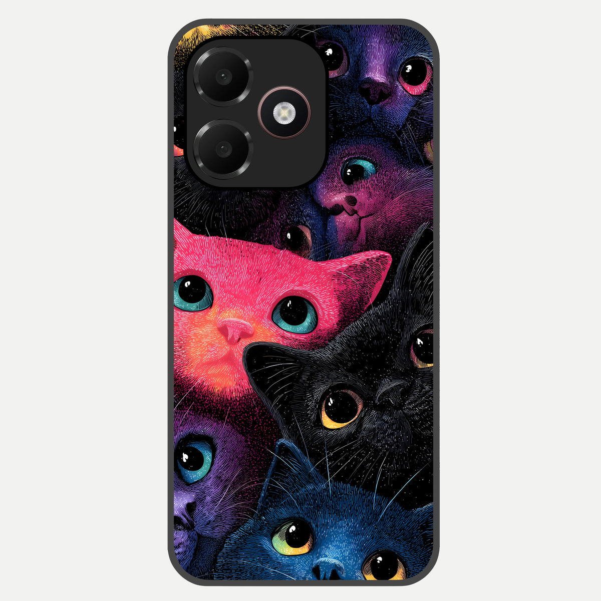  Cosmic Cats Dreams Glass Case For Oppo A6C 5G back cover – full design glossy printed glass finish