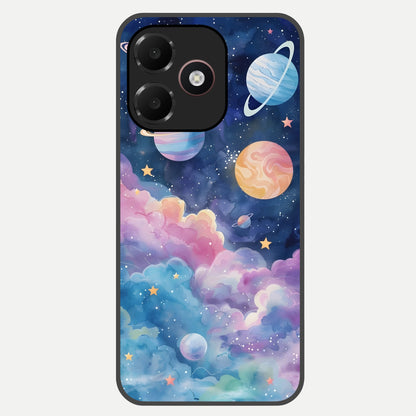  Cosmic Planet Dreams Glass Case For Oppo A6C 5G back cover – full design glossy printed glass finish