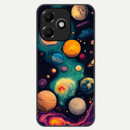  Cosmic Planet Journey Glass Case For Oppo A6C 5G back cover – full design glossy printed glass finish