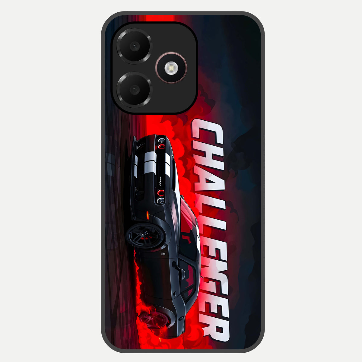  Crimson Challenger Fury Glass Case For Oppo A6C 5G back cover – full design glossy printed glass finish