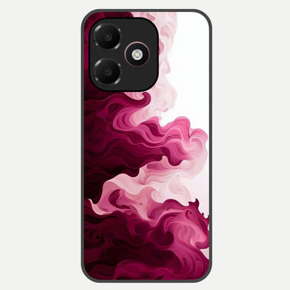  Crimson Wave Flow Glass Case For Oppo A6C 5G back cover – full design glossy printed glass finish