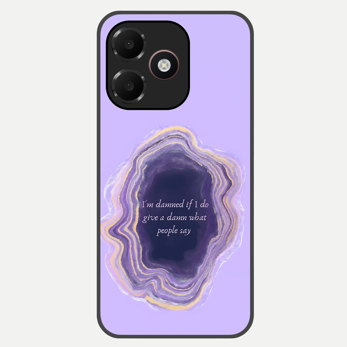  Damned People Quote Glass Case For Oppo A6C 5G back cover – full design glossy printed glass finish