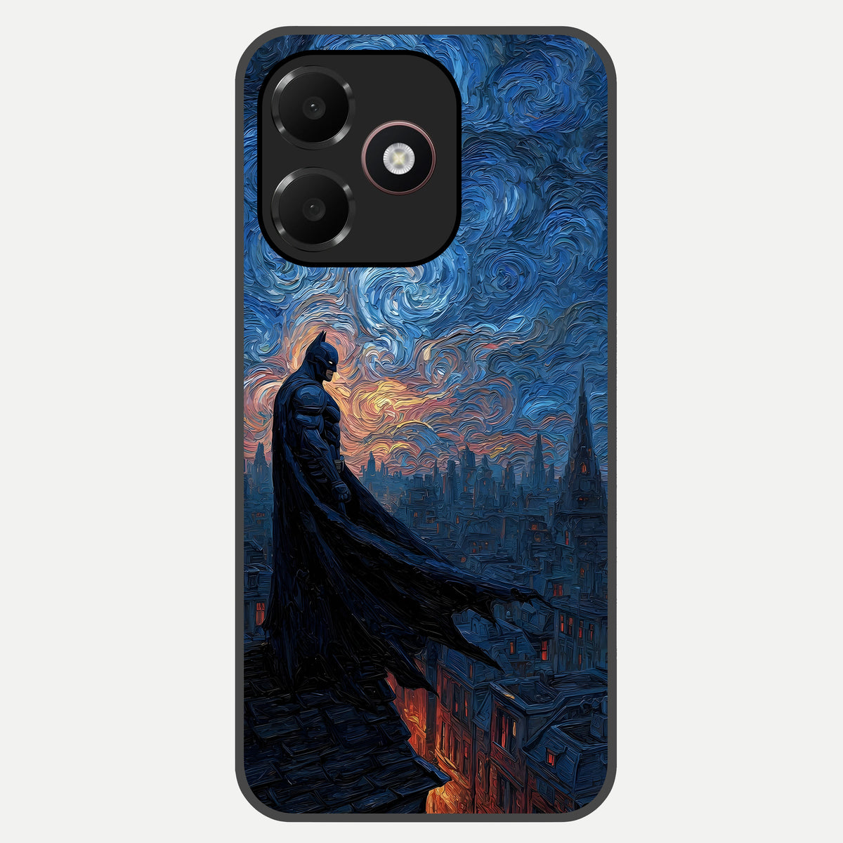  Dark Knight Dusk Glass Case For Oppo A6C 5G back cover – full design glossy printed glass finish