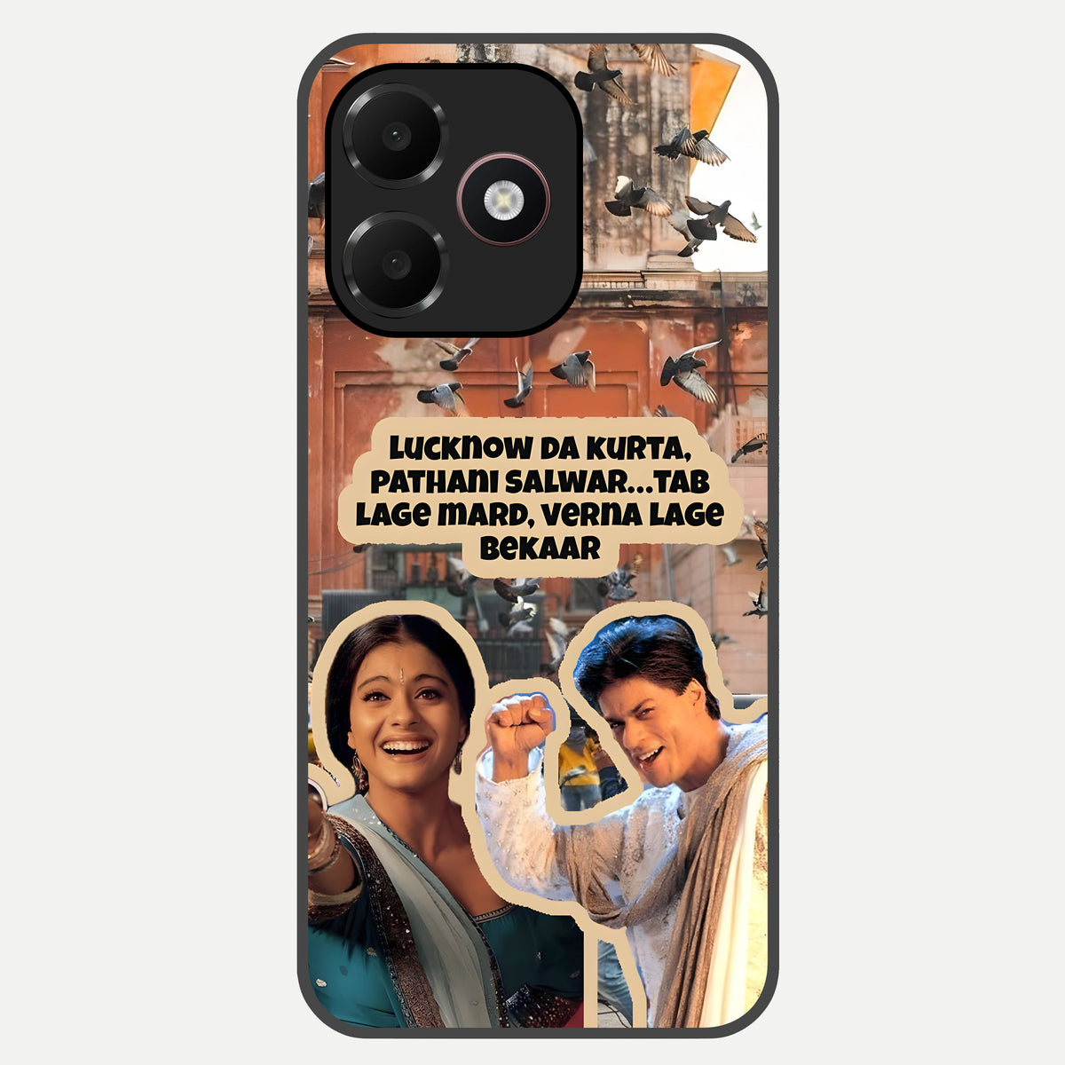  Desi Retro Vibes Glass Case For Oppo A6C 5G back cover – full design glossy printed glass finish