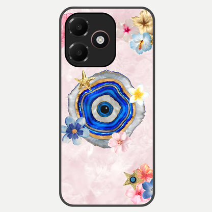  Divine Aura Bloom Glass Case For Oppo A6C 5G back cover – full design glossy printed glass finish