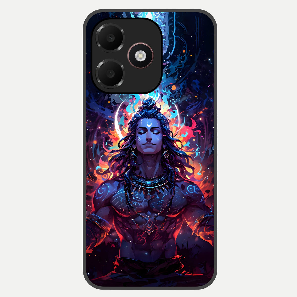  Divine Fire Shiv Glass Case For Oppo A6C 5G back cover – full design glossy printed glass finish