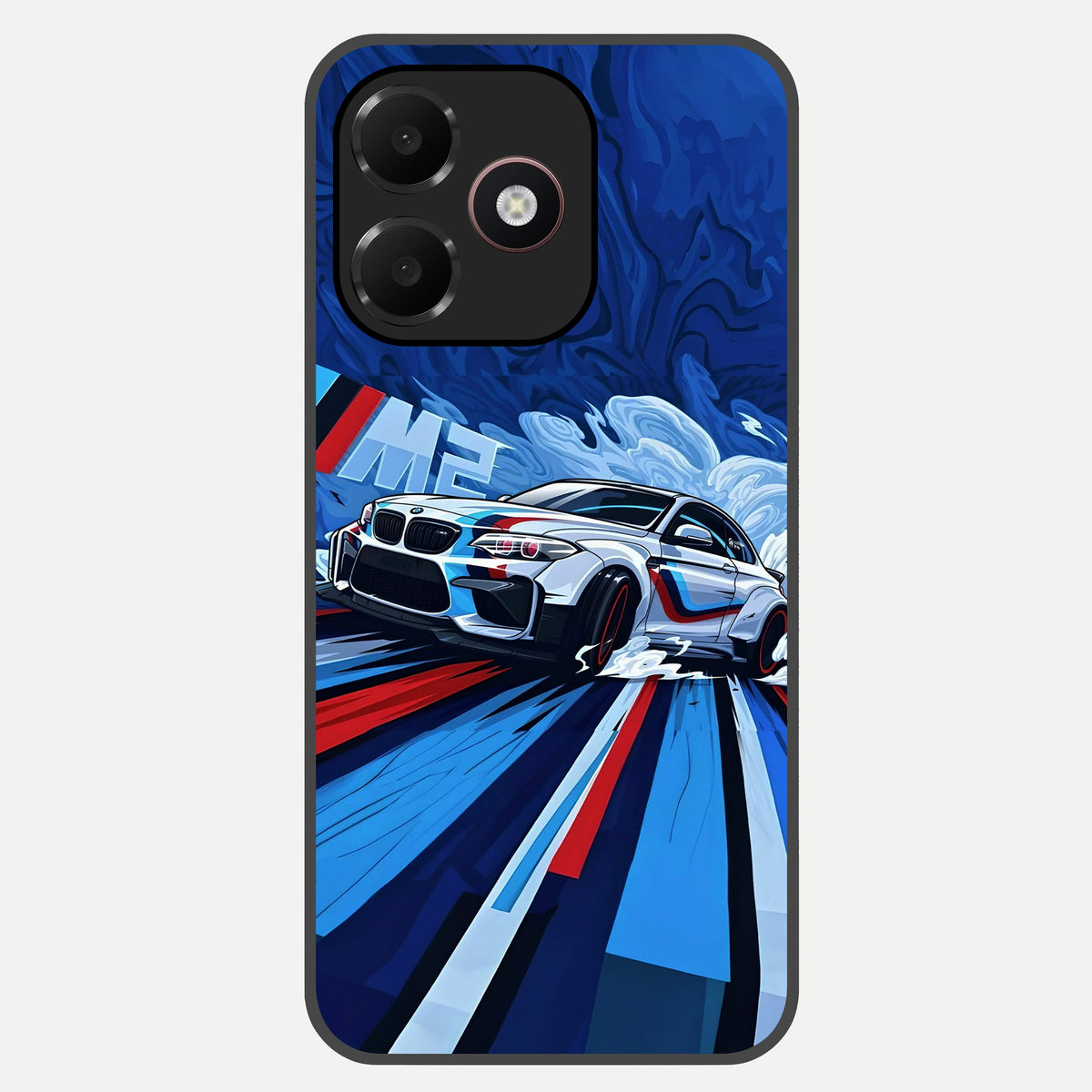  Drift Power Rush Glass Case For Oppo A6C 5G back cover – full design glossy printed glass finish