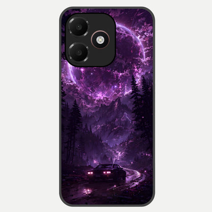  Eternal Cosmic Drive Glass Case For Oppo A6C 5G back cover – full design glossy printed glass finish