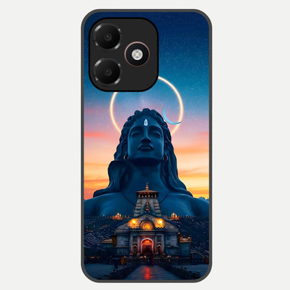  Eternal Shiva Aura Glass Case For Oppo A6C 5G back cover – full design glossy printed glass finish
