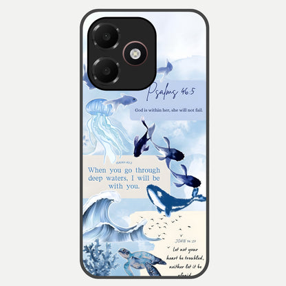 Faithful Ocean Promise Glass Case For Oppo A6C 5G back cover – full design glossy printed glass finish