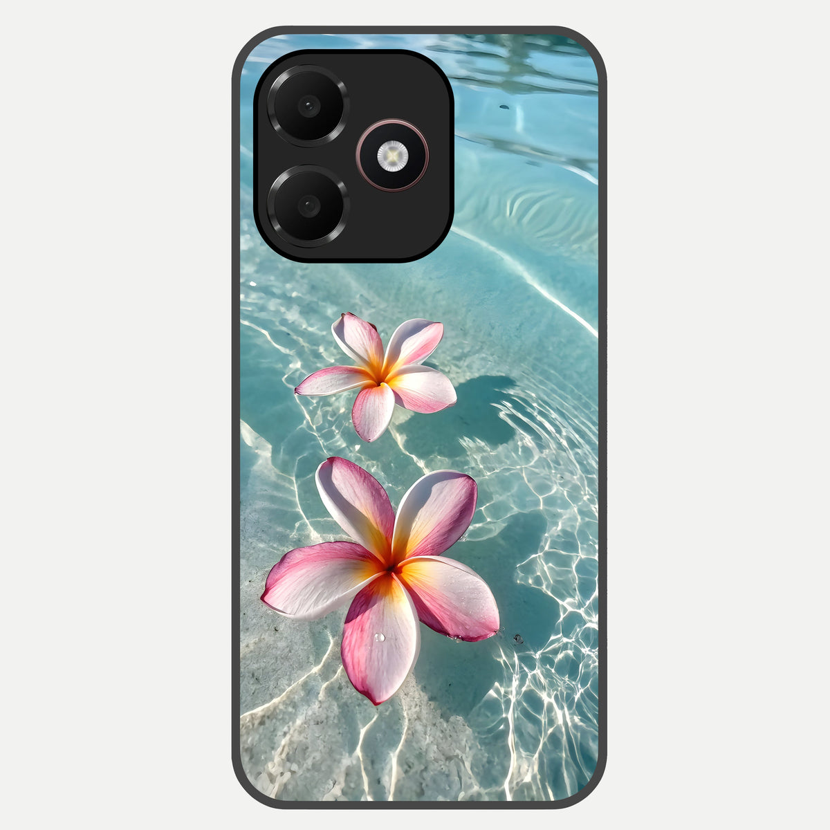  Floating Bloom Bliss Glass Case For Oppo A6C 5G back cover – full design glossy printed glass finish