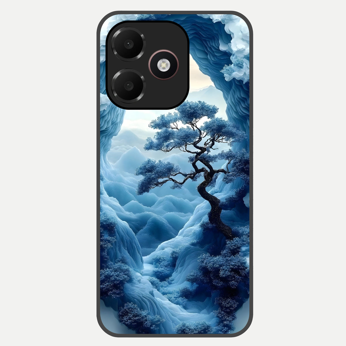  Frozen Serenity Gate Glass Case For Oppo A6C 5G back cover – full design glossy printed glass finish