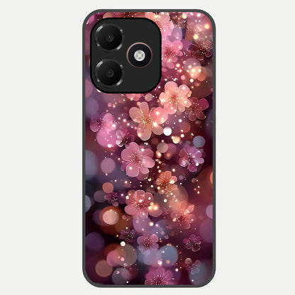  Glowing Petal Bliss Glass Case For Oppo A6C 5G back cover – full design glossy printed glass finish