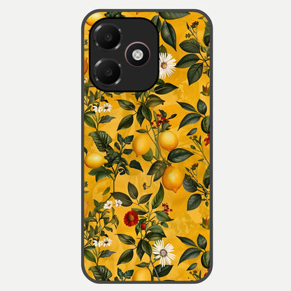  Golden Lemon Field Glass Case For Oppo A6C 5G back cover – full design glossy printed glass finish