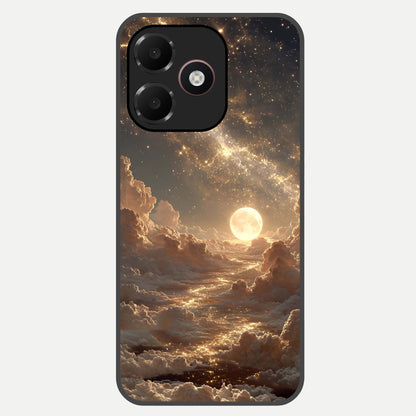  Golden Sky Dream Glass Case For Oppo A6C 5G back cover – full design glossy printed glass finish