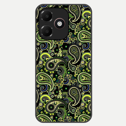  Green Lemon Glass Case For Oppo A6C 5G back cover – full design glossy printed glass finish