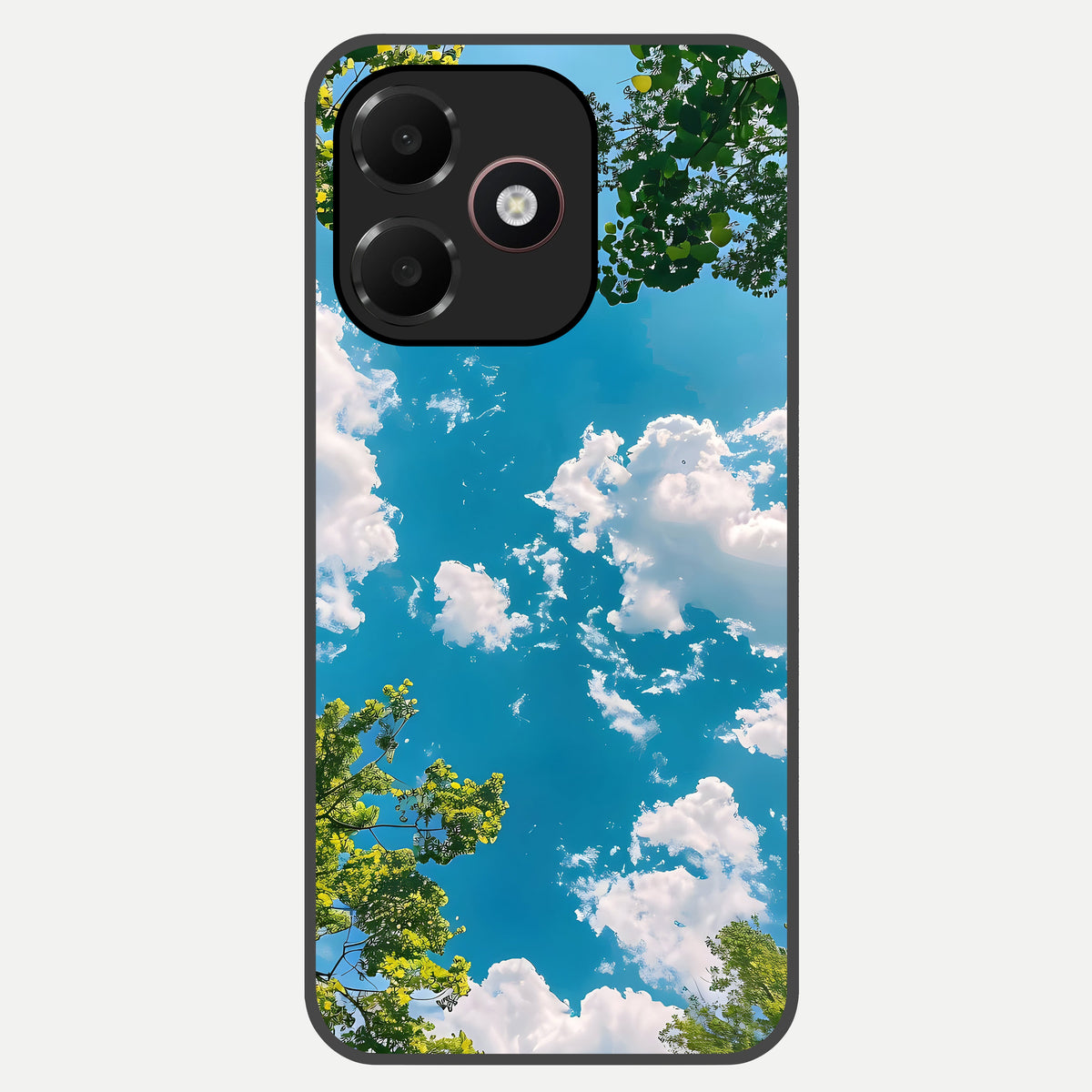  Green Moon Energy Glass Case For Oppo A6C 5G back cover – full design glossy printed glass finish