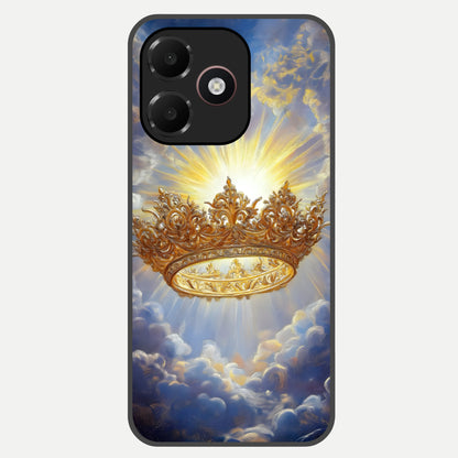  Heavenly Crown Light Glass Case For Oppo A6C 5G back cover – full design glossy printed glass finish