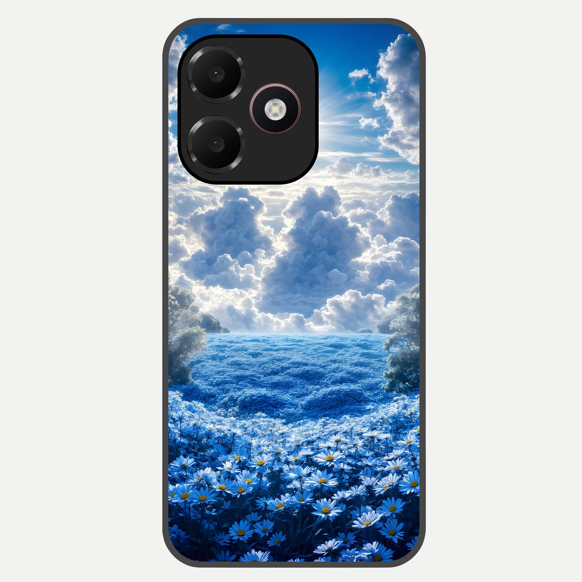  Heavenly Daisy Horizon Glass Case For Oppo A6C 5G back cover – full design glossy printed glass finish