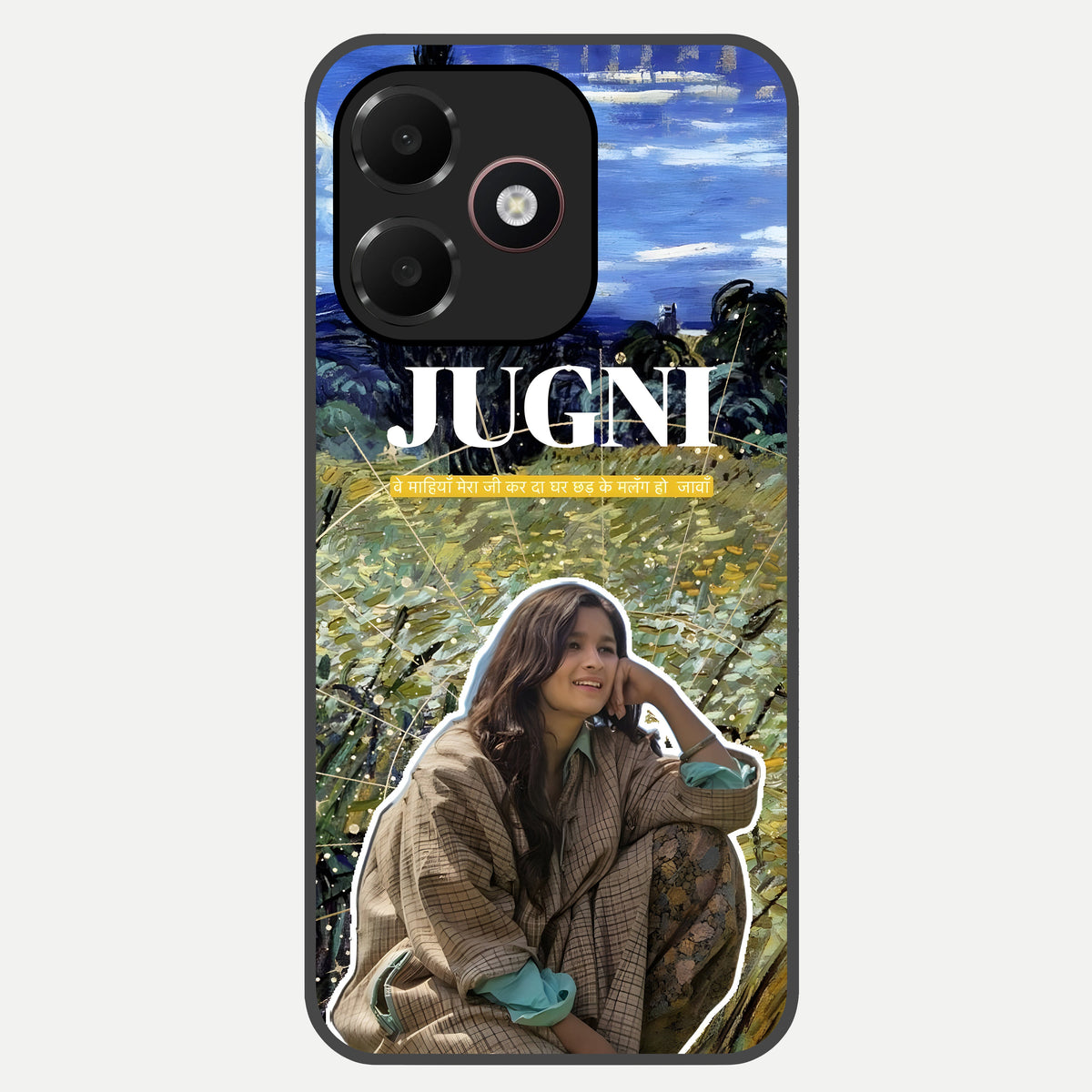  Jugni Soul Vibes Glass Case For Oppo A6C 5G back cover – full design glossy printed glass finish