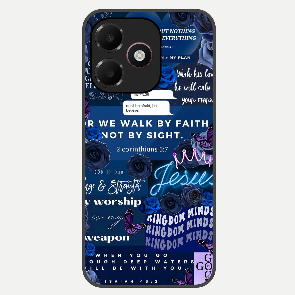  Kingdom Faith Glow Glass Case For Oppo A6C 5G back cover – full design glossy printed glass finish