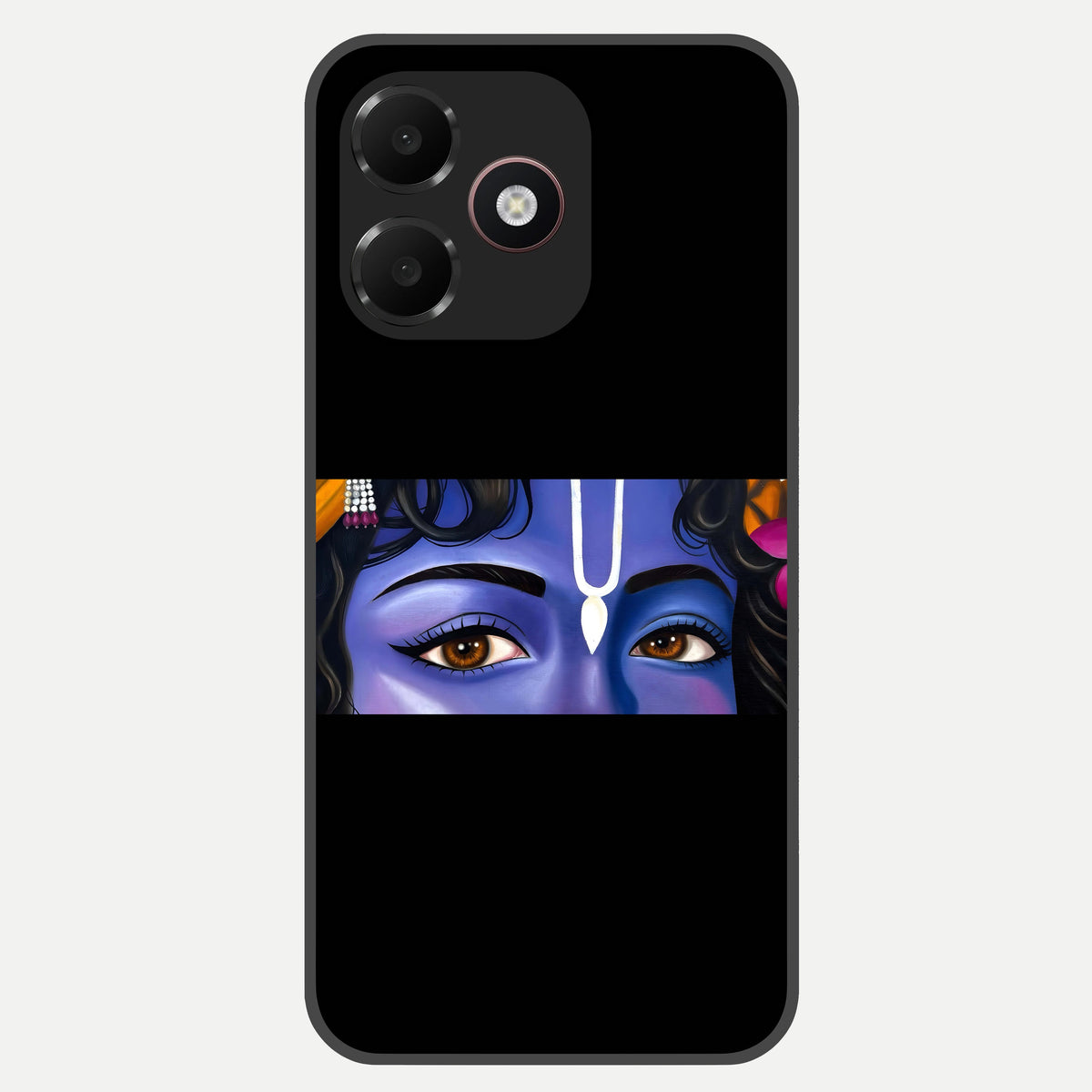  Krishna Eye Glass Case For Oppo A6C 5G back cover – full design glossy printed glass finish