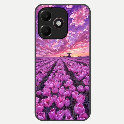  Lavender Dream Skies Glass Case For Oppo A6C 5G back cover – full design glossy printed glass finish