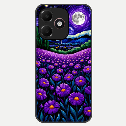  Lavender Moon Field Glass Case For Oppo A6C 5G back cover – full design glossy printed glass finish