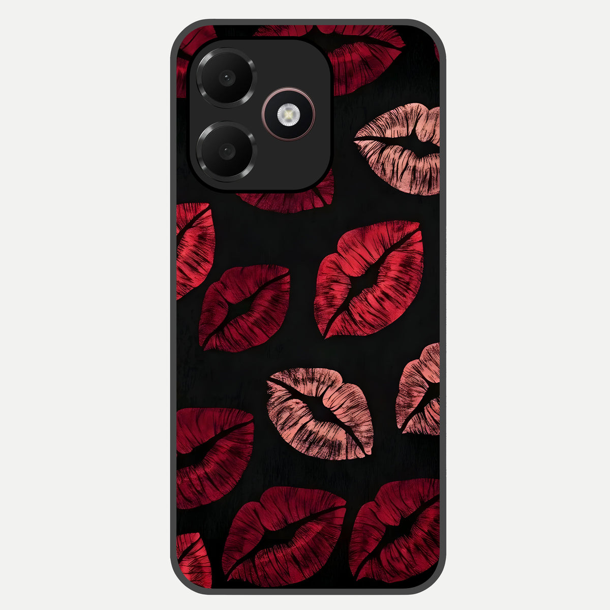  Midnight Kiss Love Glass Case For Oppo A6C 5G back cover – full design glossy printed glass finish