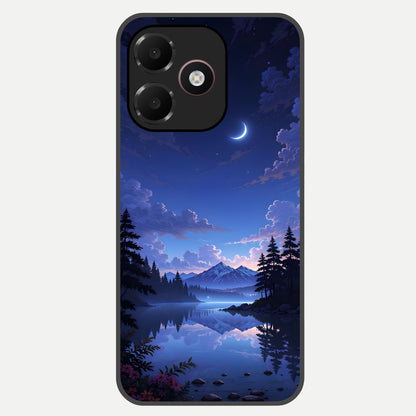  Midnight Lake Peace Glass Case For Oppo A6C 5G back cover – full design glossy printed glass finish