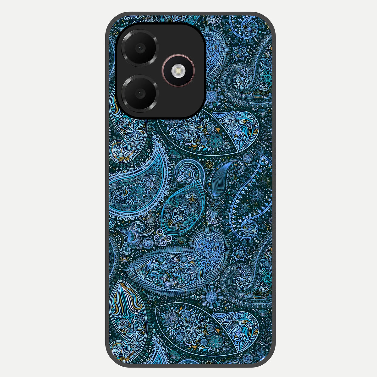  Midnight Paisley Glow Glass Case For Oppo A6C 5G back cover – full design glossy printed glass finish